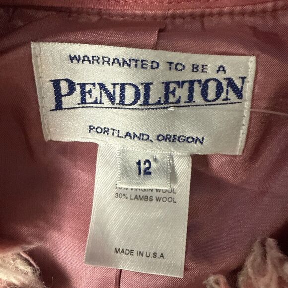 Pendleton Womens Tweed Pink Vintage Wool Blazer Jacket 12 Old Money Quiet Luxury - Picture 5 of 8